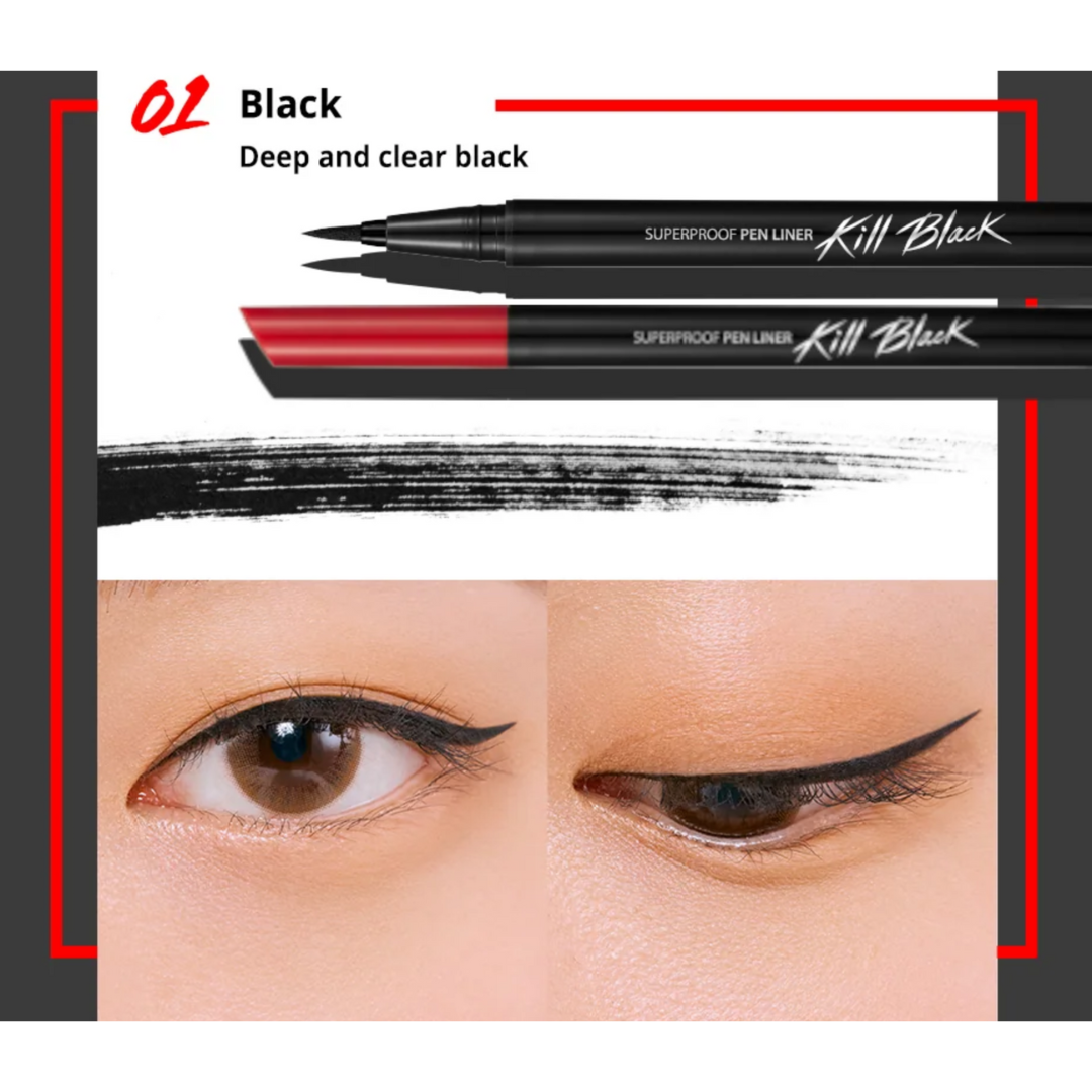 Superproof Pen Liner Kill Black - Delineador de Ojos Líquido