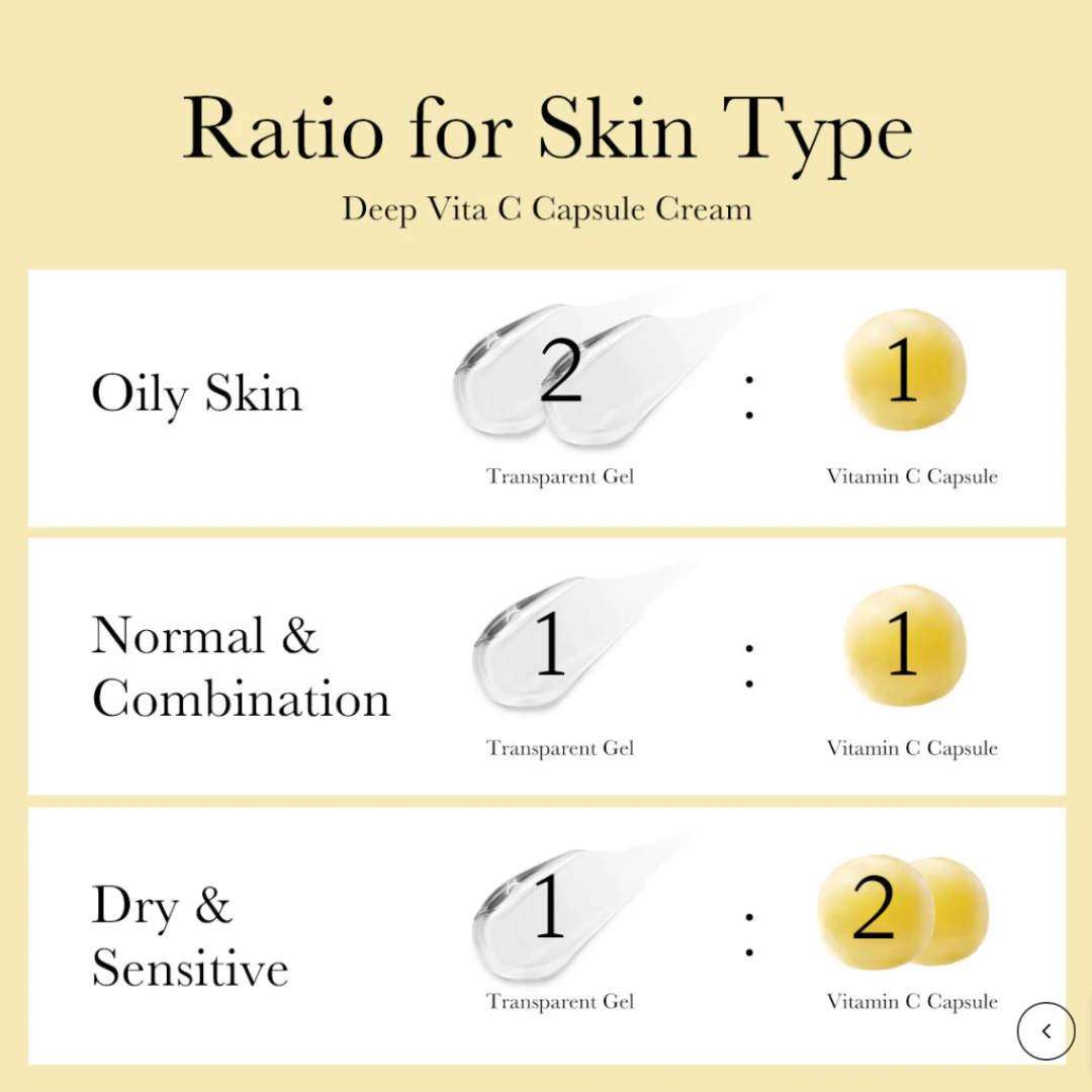 Deep Vita C Capsule Cream - Crema Iluminadora Revitalizante con Cápsulas