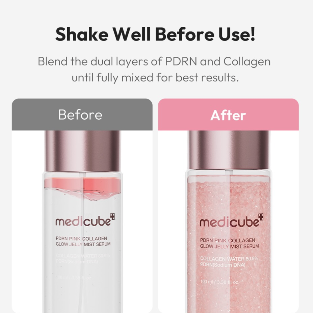 PDRN Pink Collagen Glow Jelly Mist Serum - Mist Hidratante Antiedad