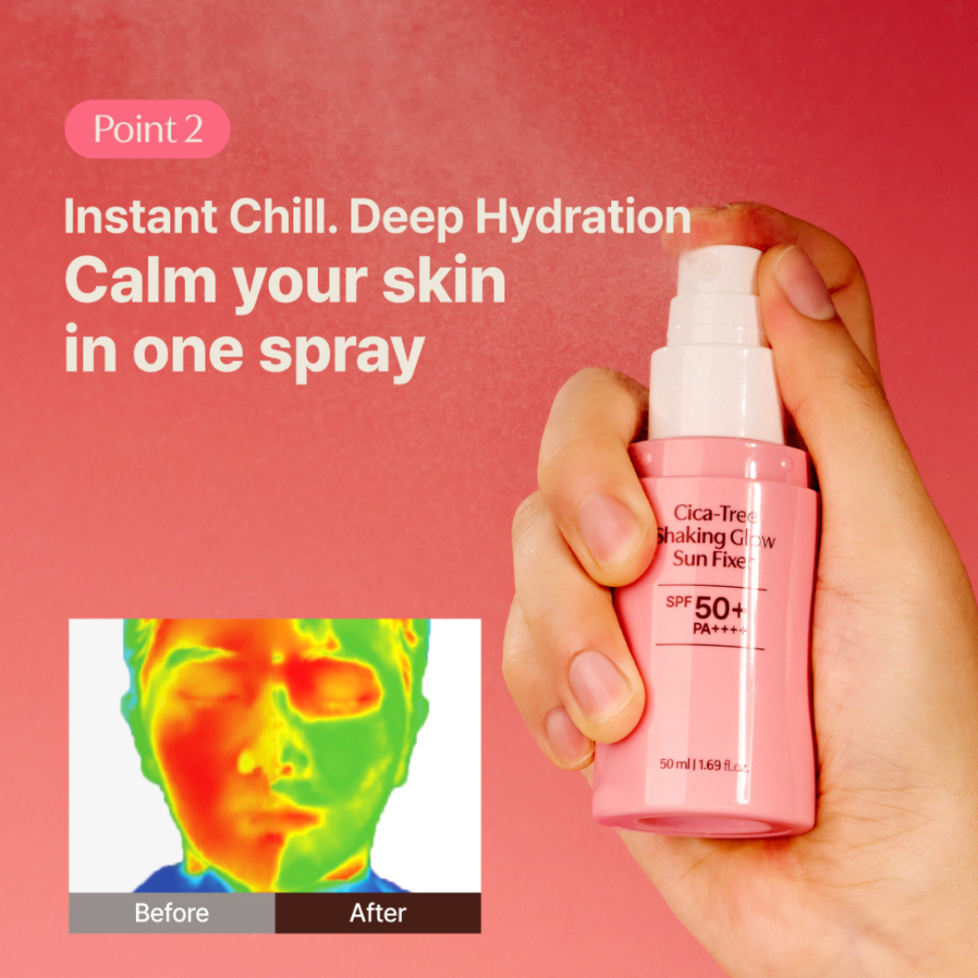 Cica-Tree Shaking Glow Sun Fixer SPF50+ PA++++ - Spray Fijador Solar