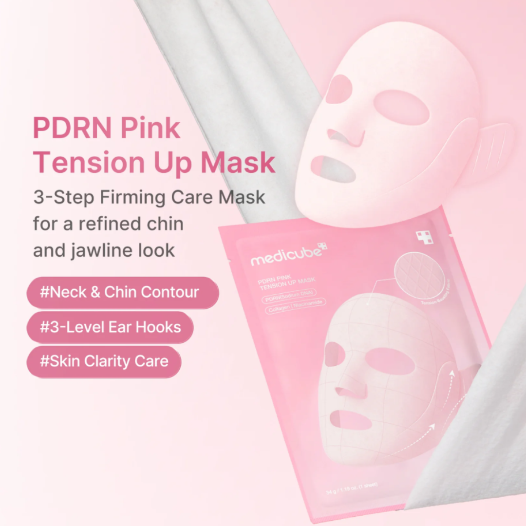 PDRN Pink Tension Up Mask 5pz - Mascarilla Tensora para Contorno Facial