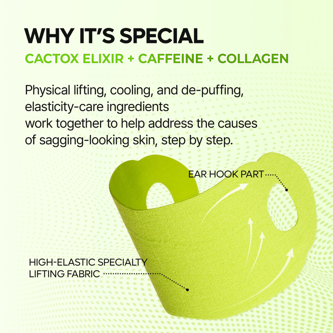 Cactox Cooling V-Up Mask - Mascarilla Tensora para Contorno Facial
