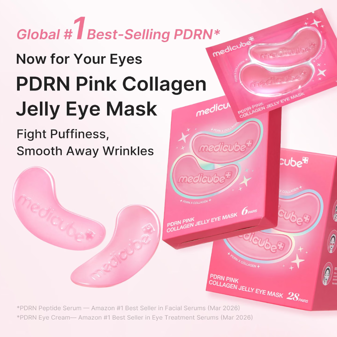 PDRN Pink Collagen Jelly Eye Mask - Parches para Ojos Antiedad