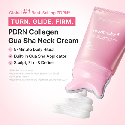 PDRN Collagen Gua Sha Neck Wrinkle Cream - Crema para Cuello Reafirmante con Gua Sha
