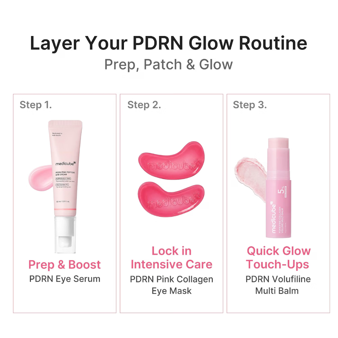 PDRN Pink Collagen Jelly Eye Mask - Parches para Ojos Antiedad