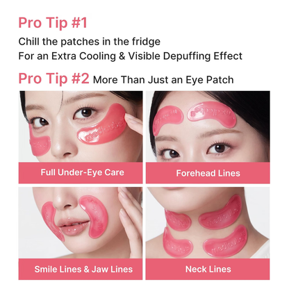 PDRN Pink Collagen Jelly Eye Mask - Parches para Ojos Antiedad