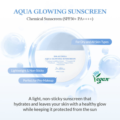Aqua Glowing Sunscreen SPF50 PA++++ - Protector Solar