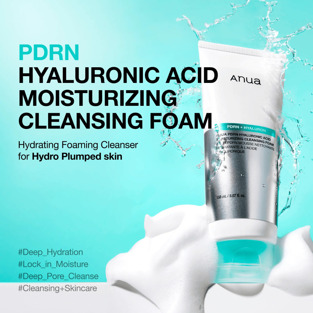 PDRN Hyaluronic Acid Moisturizing Cleansing Foam - Limpiador Facial Hidratante