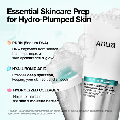 PDRN Hyaluronic Acid Moisturizing Cleansing Foam - Limpiador Facial Hidratante