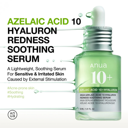 Azelaic Acid 10+ Hyaluron Redness Soothing Serum - Suero Calmante Ácido Azelaico