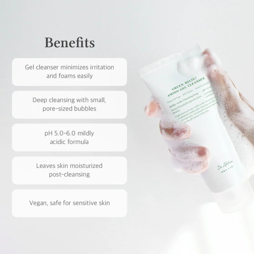 Green Relief Amino Gel Cleanser - Limpiador Purificante en Gel