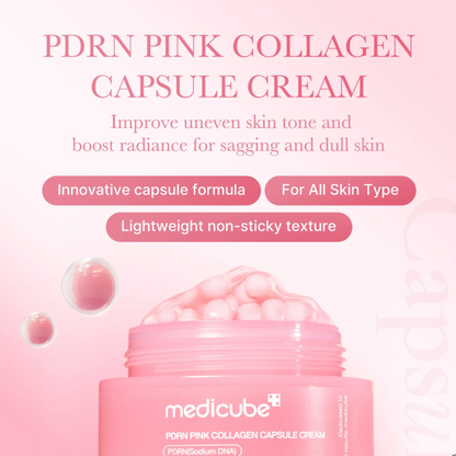 PDRN Pink Collagen Capsule Cream - Crema Hidratante Iluminadora