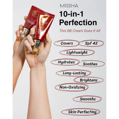 M Perfect Cover BB Cream SPF 42 PA+++ - Maquillaje + Protección