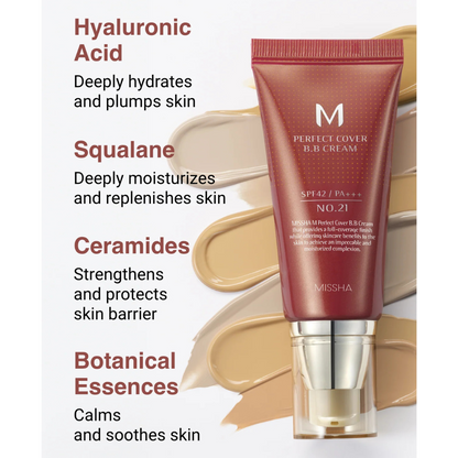 M Perfect Cover BB Cream SPF 42 PA+++ - Maquillaje + Protección