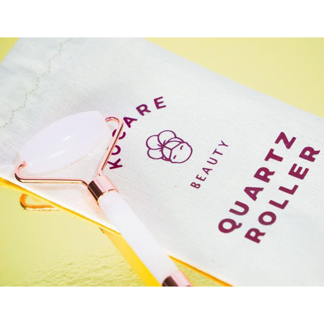Rodillo Facial de Cuarzo Rosa - Pink Rose Quartz Beauty Roller